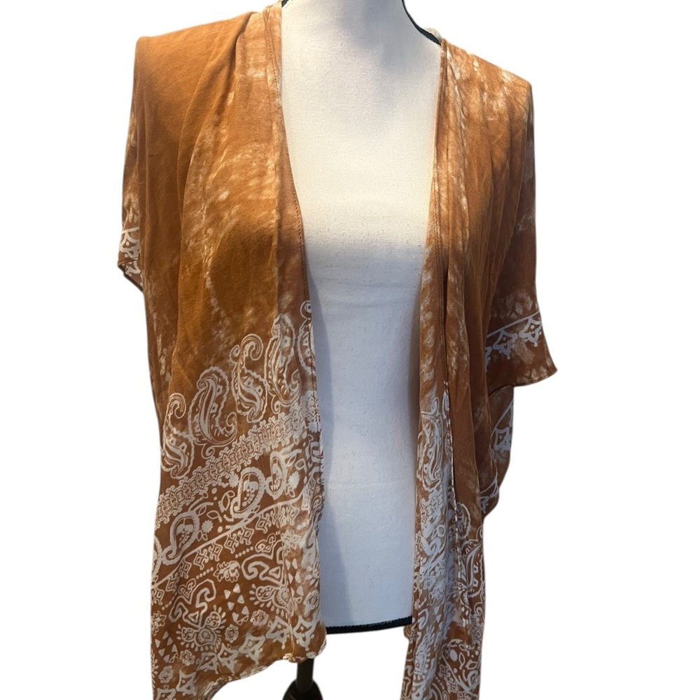 New Directions  Boho Kimono | Brown & Ivory Paisley | 100% Viscos